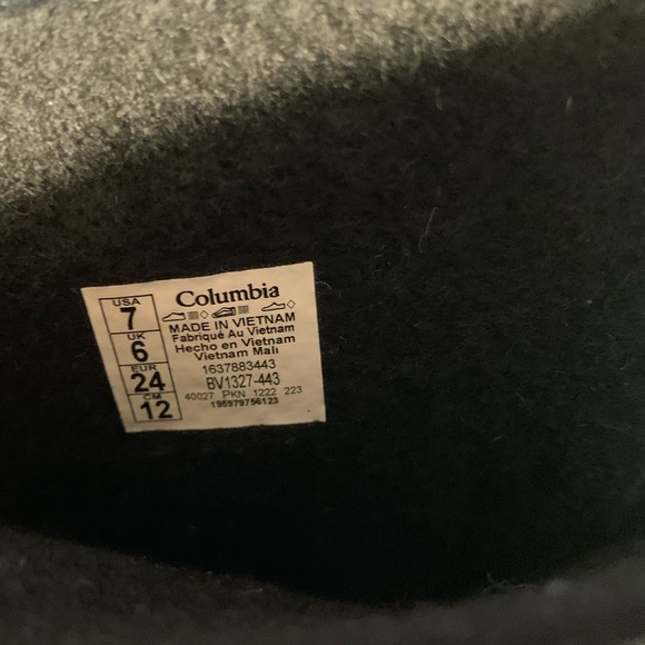 nwt Columbia Youth Powderbug Plus II Print Boot in Blue Black Size 6 & 7 Toddler - Picture 11 of 17